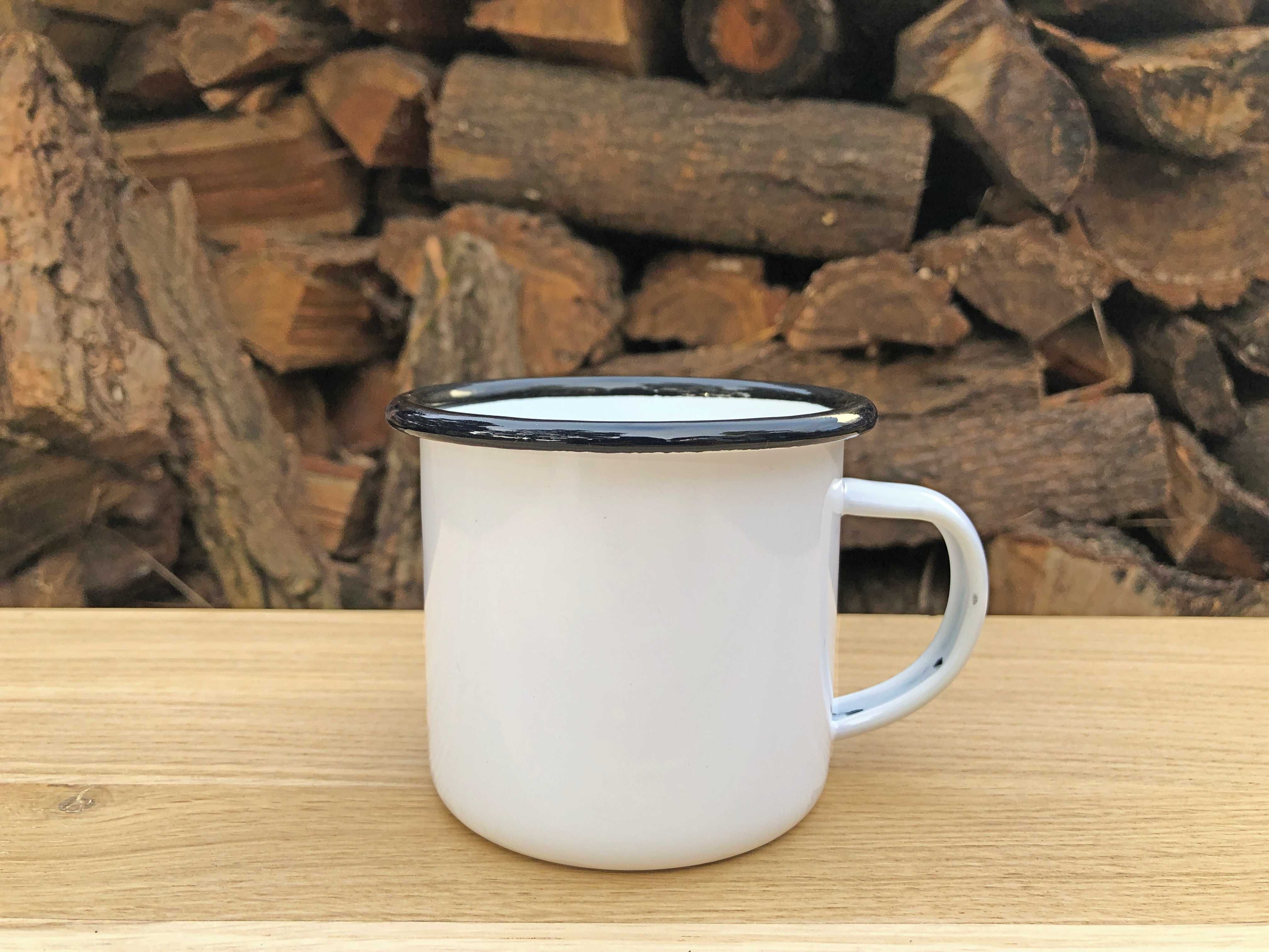 Kubek emaliowany biały 330 ml, 4 sztuki