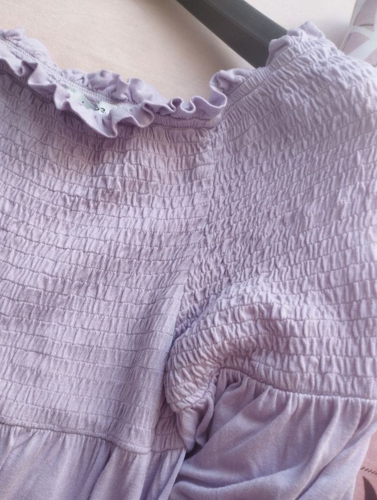Bluzeczka gumowana lila