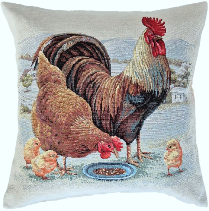 Poszewka 1230 Kurza gobelinowa Rodzina