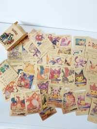 Karty pokemon złote metalizowane 55 sztuk