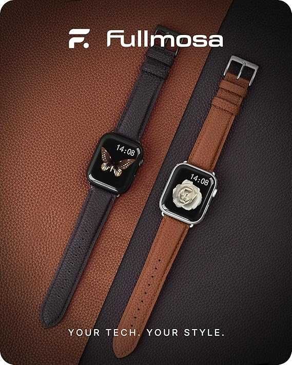 Fullmosa pasek skórzany Apple Watch SE 9/8/7/6/5/4/3 38/40/41 mm etui