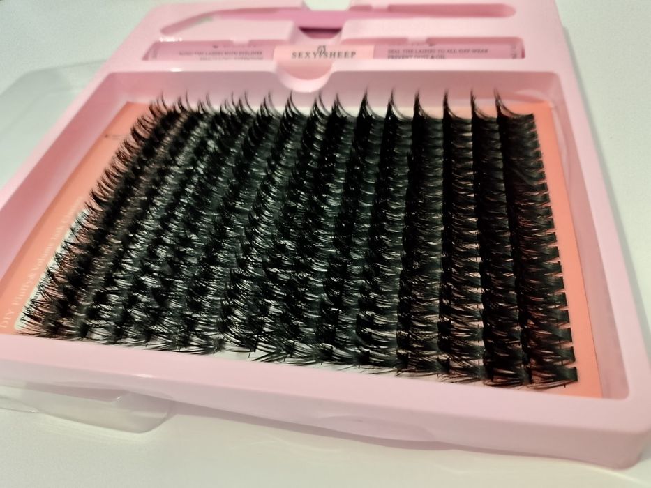 Sztuczne rzęsy doklejane kępki rzęs rzęsy bondingowe zestaw rzęs