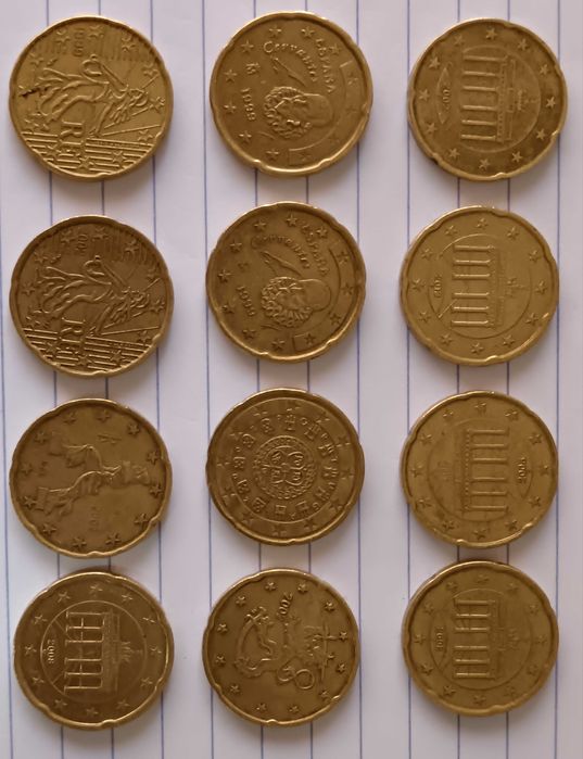 Moedas euro desde 1999 e moedas comemorativas