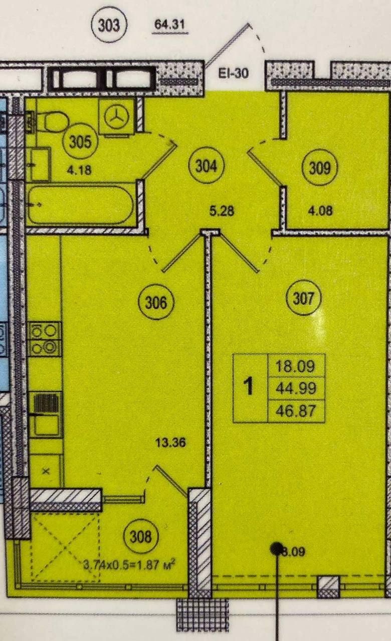 Продаж 1к квартири по Є-Оселя в ЖК Смарт Сіті