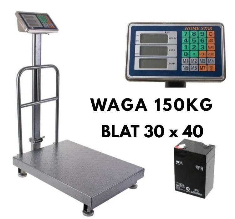 Waga Magazynowa 150KG Sklepowa Wagi Platformowa Blat 30cmx40cm