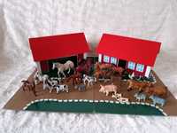 Drewniana farma drewniany domek zwierzęta Micki stodoła obora