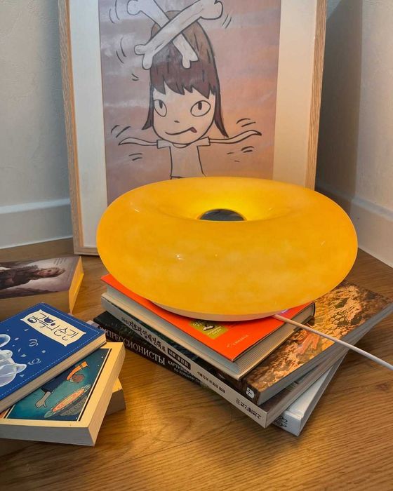 Світлодіодна LED лампа VARMBLIXT, donut lamp, помаранчева лампа пончик