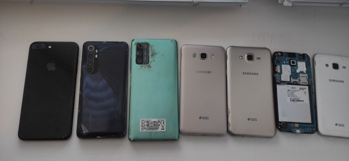 Samsung j320, j700, j710, iPhone 7, Xiaomi mi note 10 liteBlackview A1