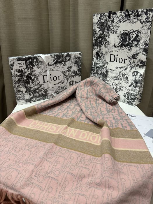 Шарф темлий Dior Діор рожевий шоколадний сірий бежевий подарунок