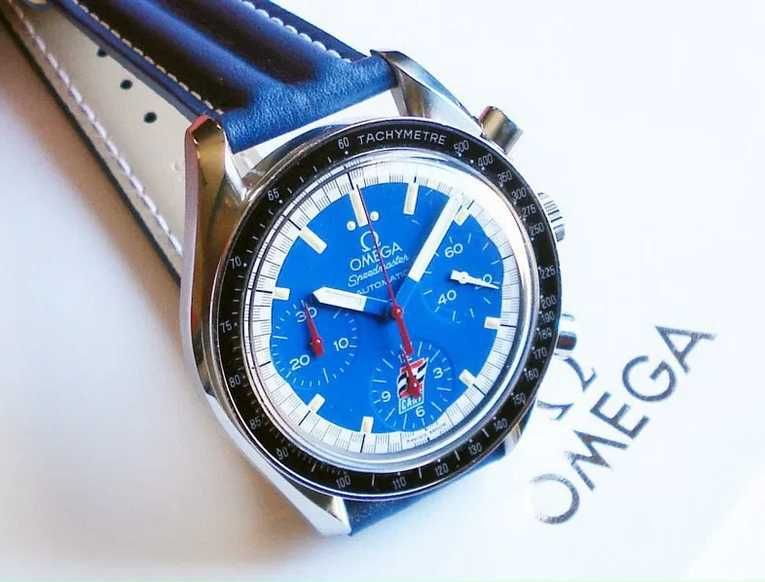 Bracelete NOVA azul p/ cronógrafo OMEGA Speedmaster Schumacher 3510.80