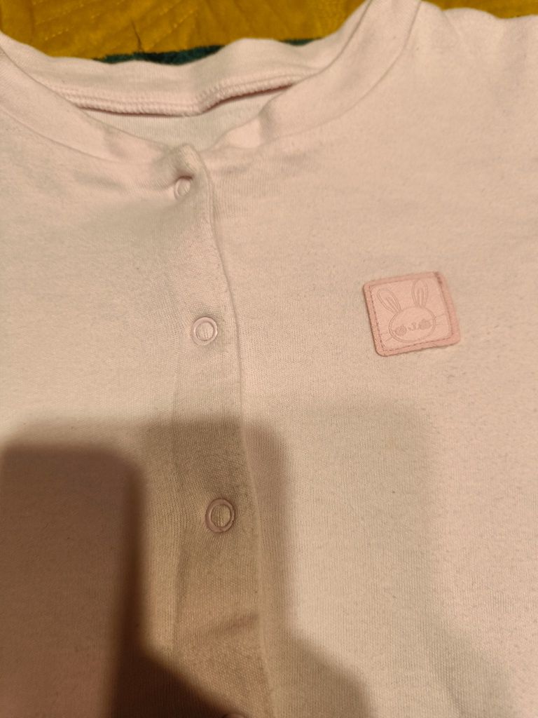 Pizama pajacyk kombinezon różowa króliczek  bawelna TU 92