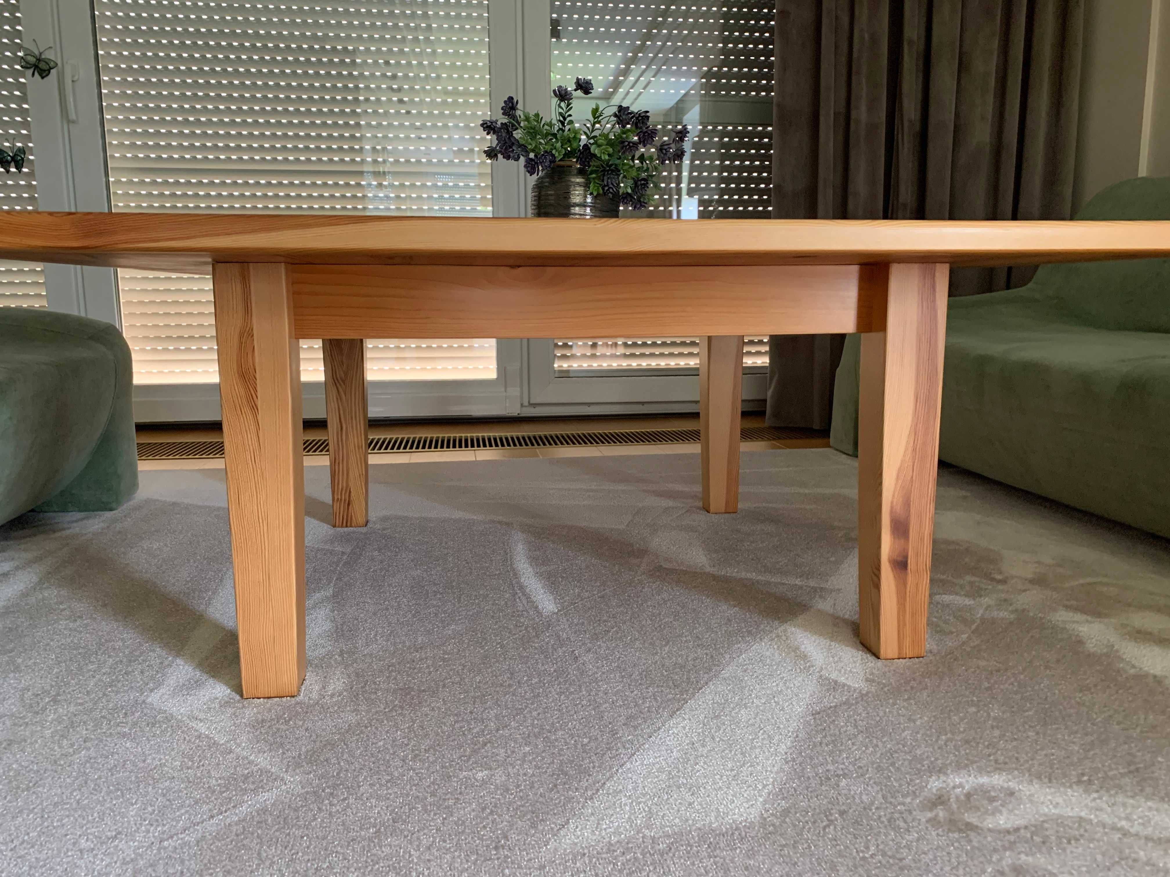 Stół do salonu - lite drewno sosnowe lakierowane