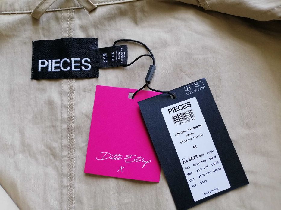 Тренч, плащ бренду Pieces. Оригінал. Розмір M