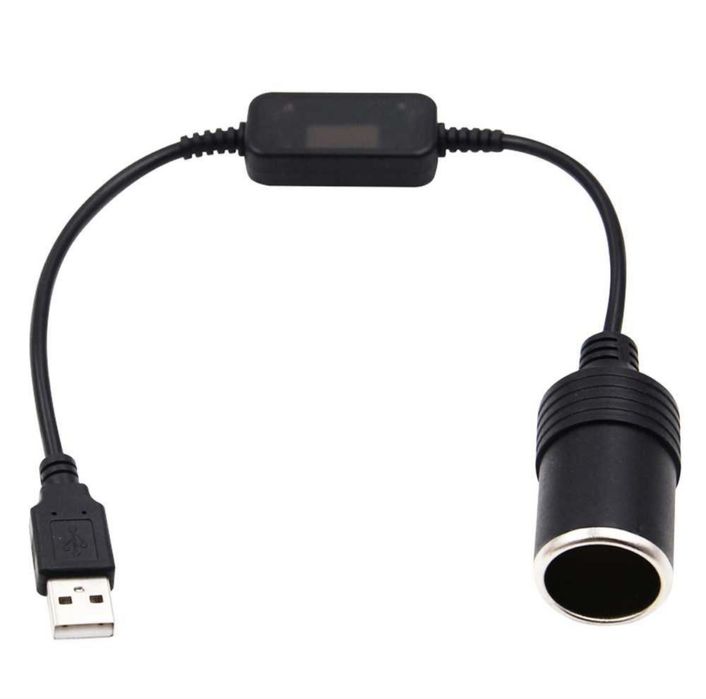 Адаптер-переходник с USB на прикуриватель машины 12В