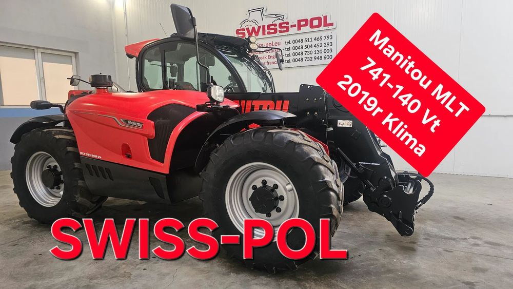 Manitou MLT 741-140V+Premium Ładowarka Teleskopowa 2019r MLT 737-130 741-70 Agri MLT 841-145  Jcb Manitou Merlo Transport Ładowarka Teleskopowa SWISS-POL