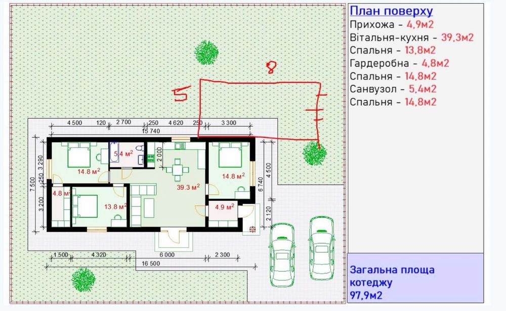 Найкраща ціна на земельну ділянку в с.Корнин 16,4 сот під забудову