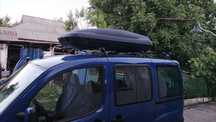 Комплект стальных перекладин GV5 в штатные места Fiat Doblo Maxi.