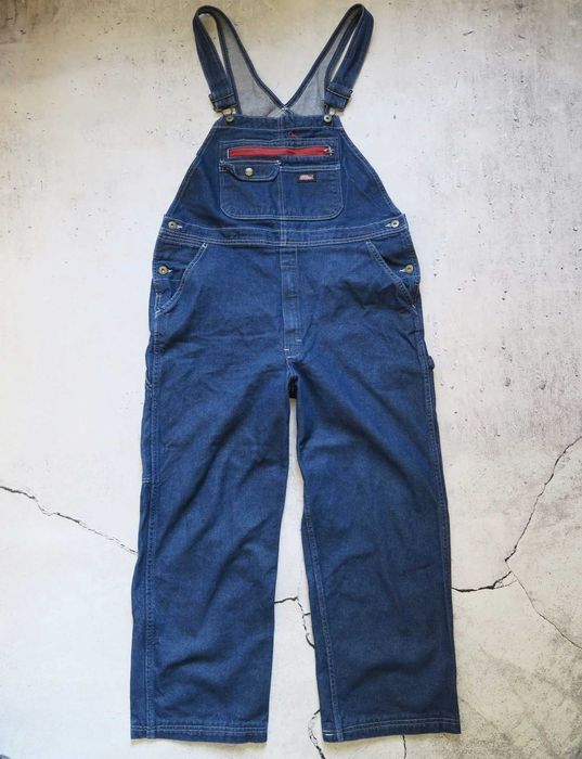Dickies spodnie ogrodniczki y2k jeansowe baggy