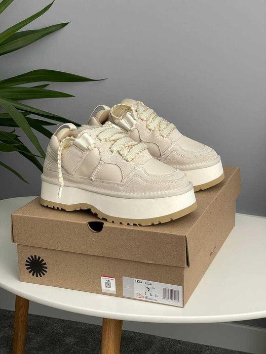 Угги UGG Astromel Jasmine FUR / Уггі Астромель Жасмін бежеві замш