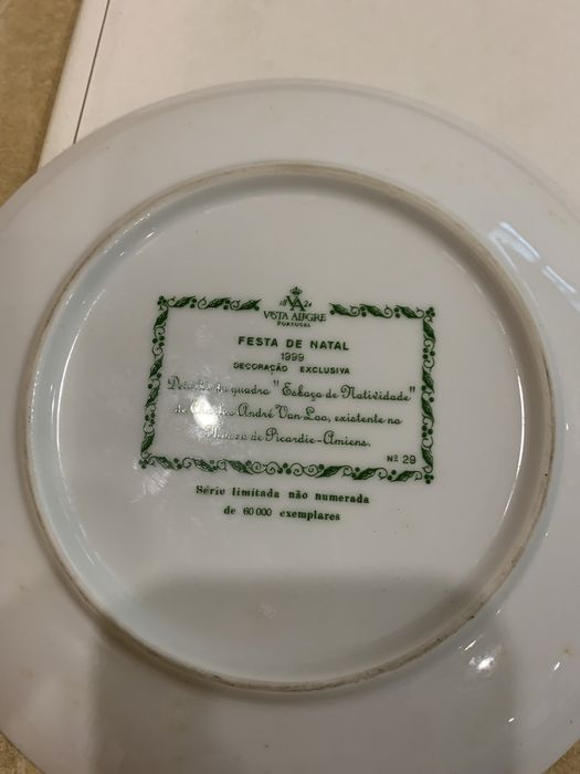 3 pratos de Natal Vista Alegre: 2001, 2002 e 2004