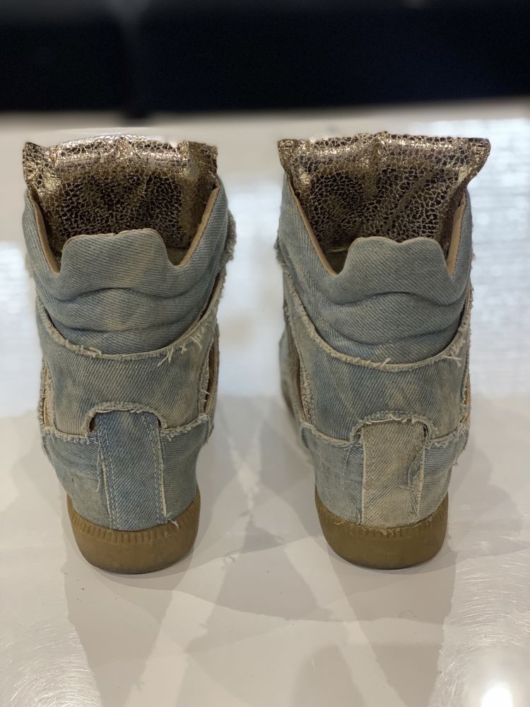 Buty sneakersy jak Isabell Marant jeansowe rozm 36 dl wkładki 23-24