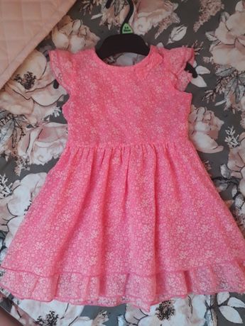 Śliczna różowa sukienka rozm. 86 cm