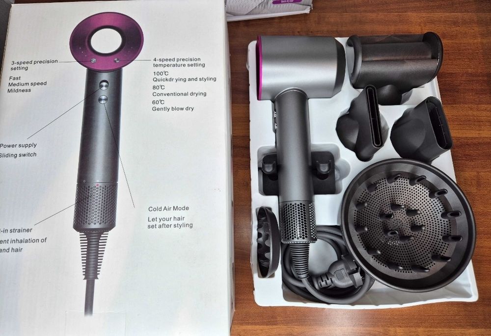 Фен стайлер з насадками  5 в 1 у кейсі