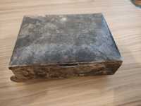 Stara szkatułka srebrna 15 x 12 x 5,5 cm