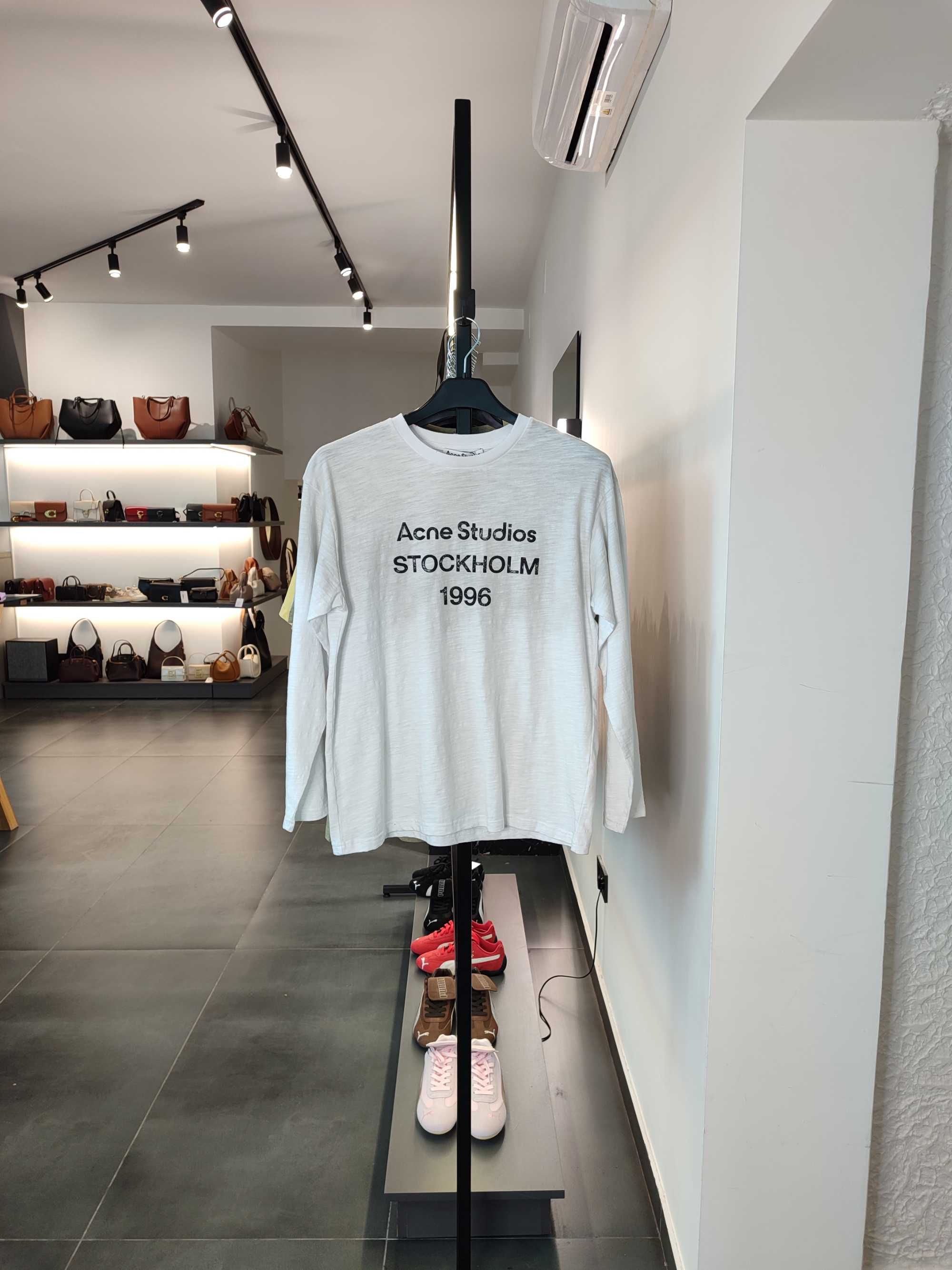 Лонгслів Acne Studios Stamp Logo Long Sleeve Dusty White