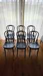 Krzesła typu thonet - komplet 6 sztuk - czarne ZPM Radomsko