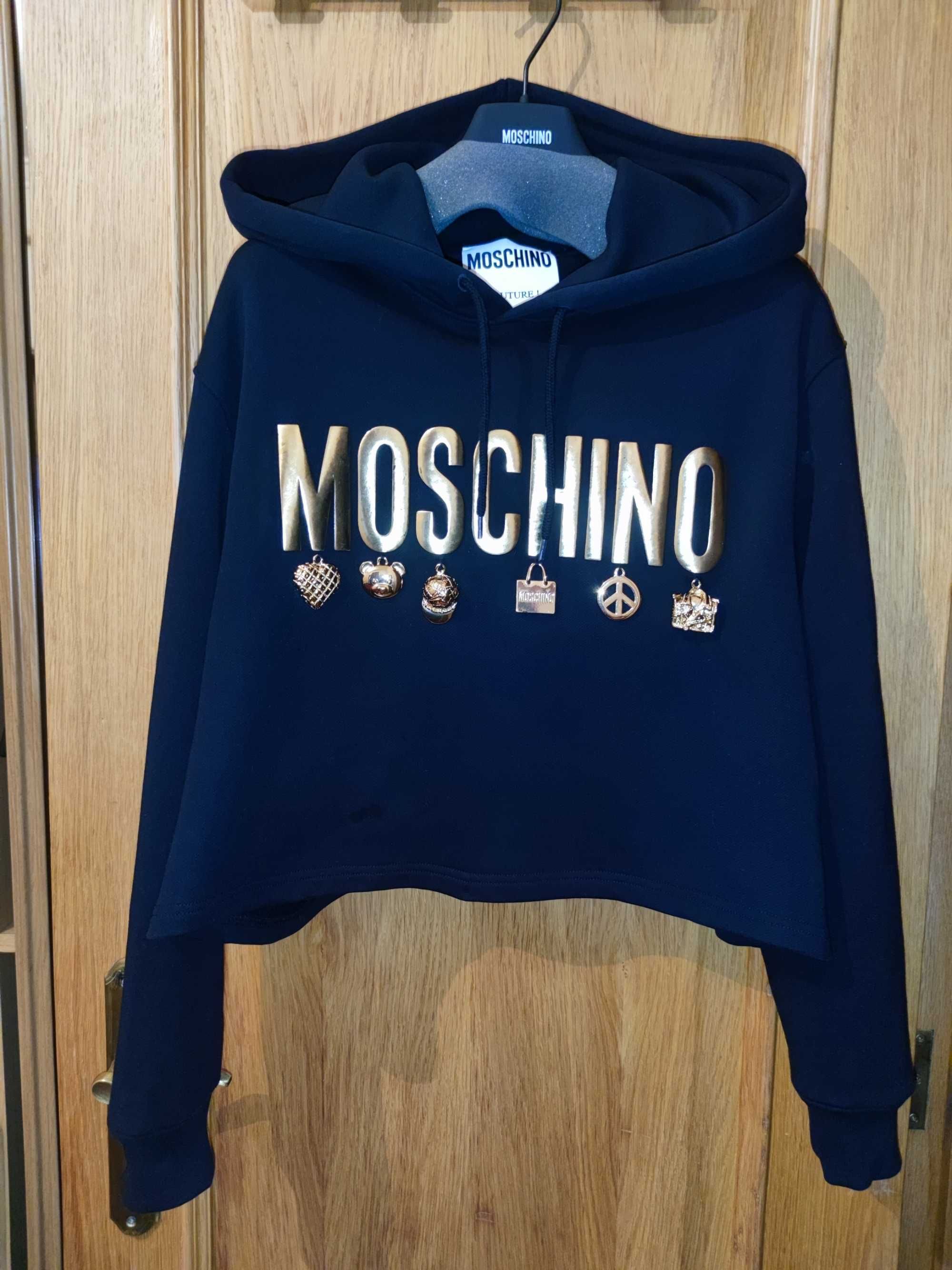Camisola com capuz Moschino