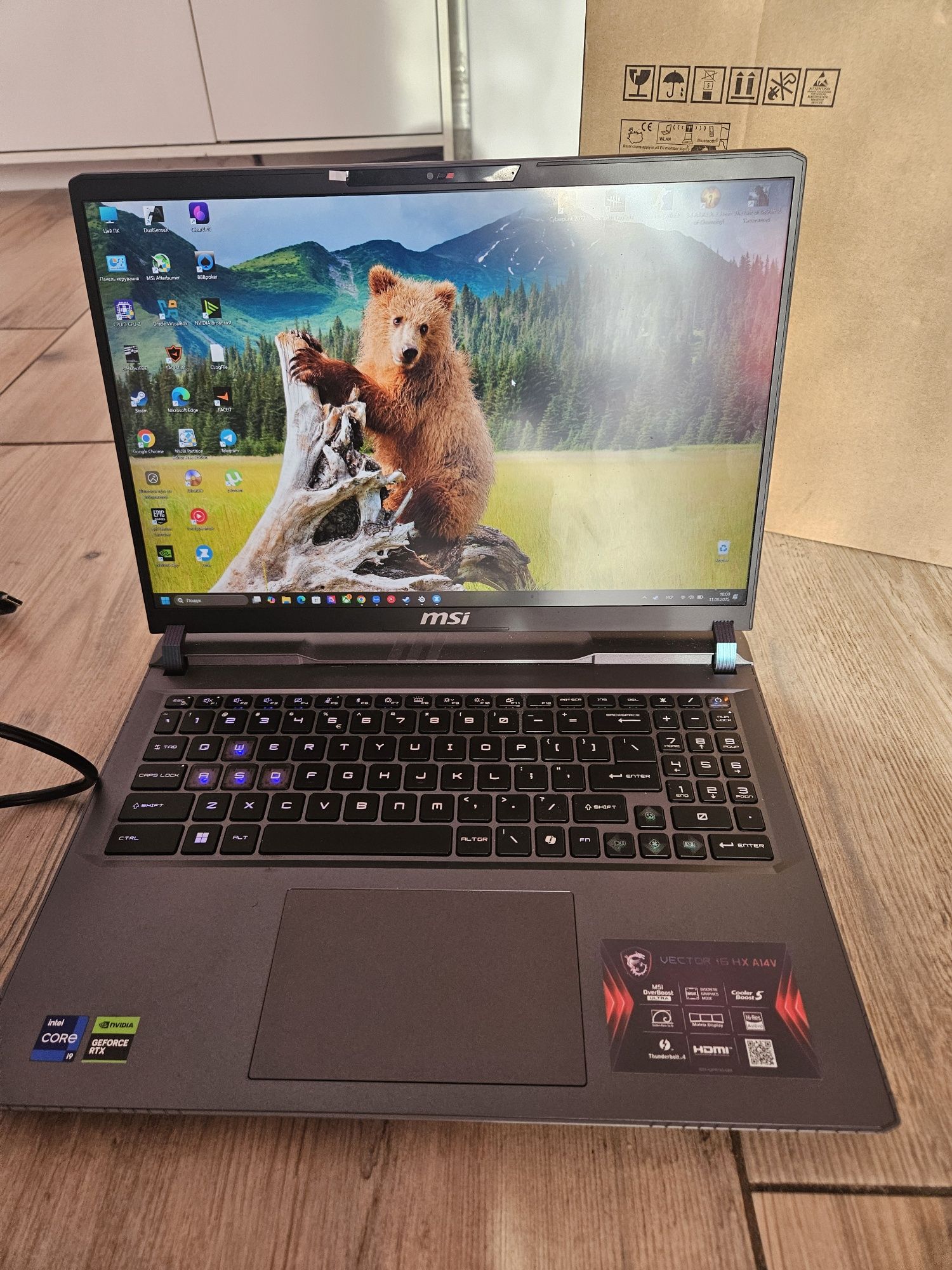 MSI Vector 16HX A14V Intel i9 14900hx,Nvidia rtx 4080