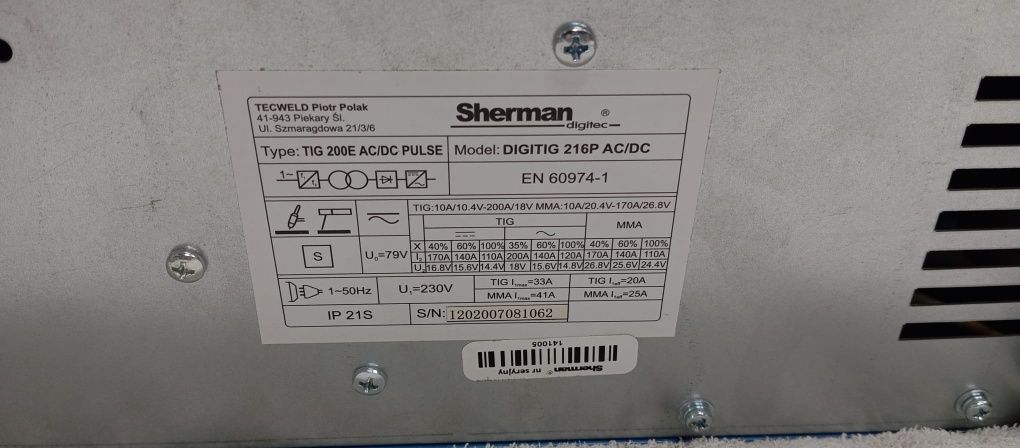 Sprzedam  tig ac/ dc  bardzo mało  uzywany