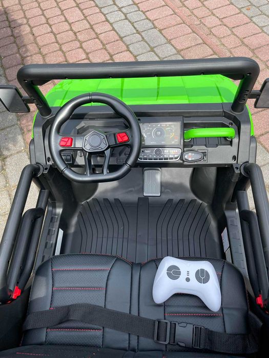 Auto na akumulator Ciężarówka Wywrotka 4×4 Miękkie koła Skóra USB