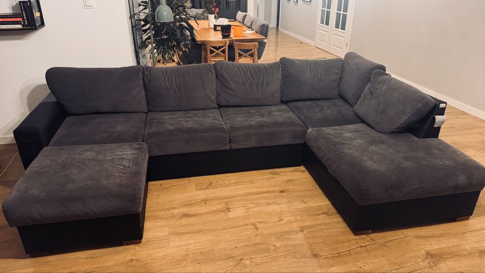 Kanapa naroznik sofa funkcja spania pojemniki