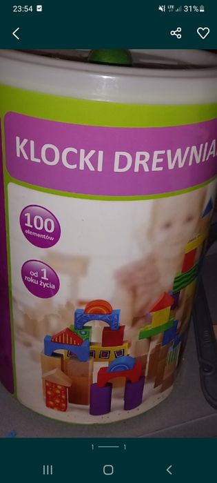 Klocki drewniane 100szt