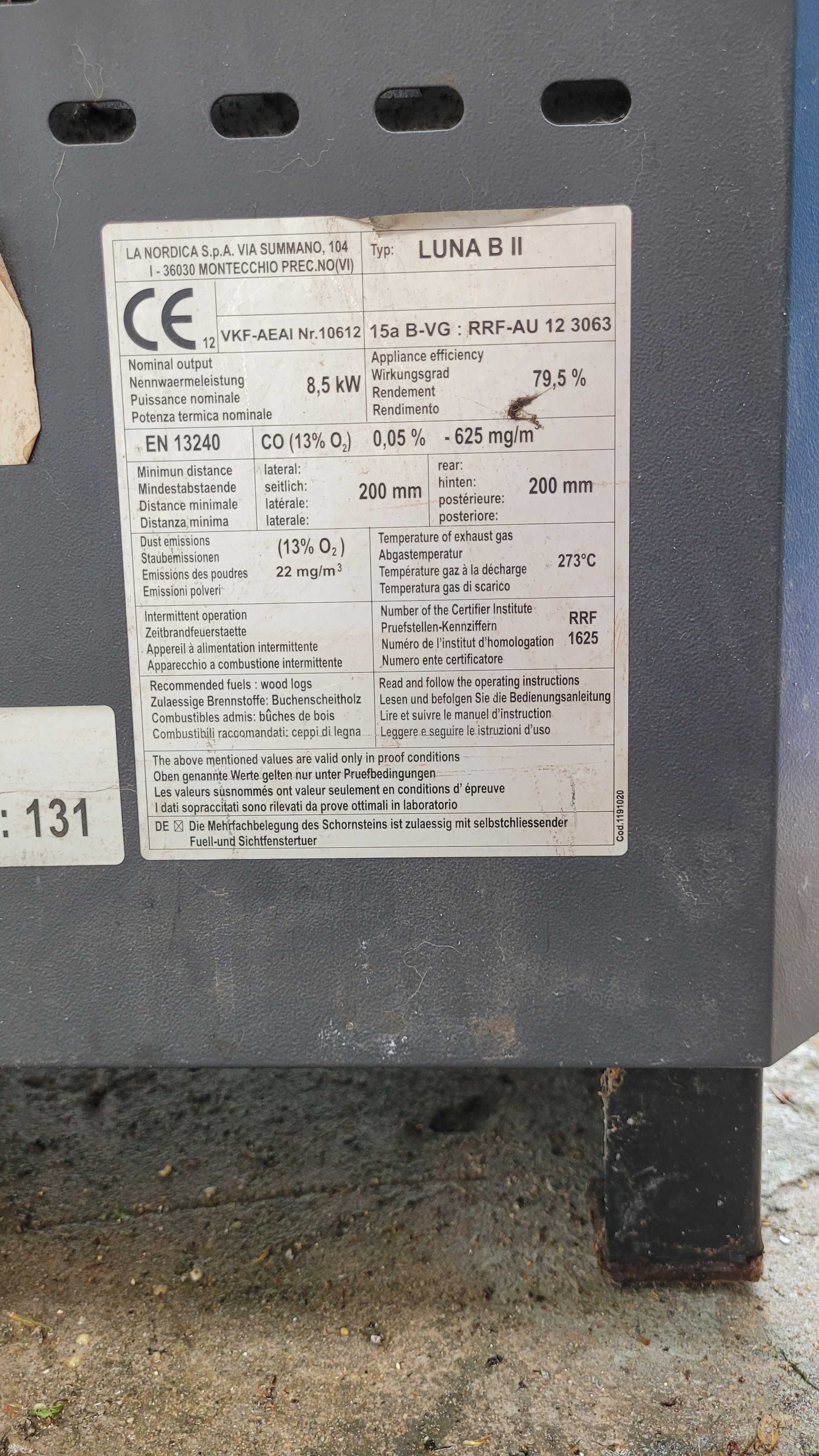 Piec/kominek NORDICA Luna B II