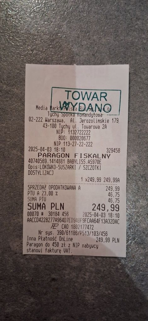 Suszarko-lokówka BaByliss, Big Hair Luxe AS970E na Gwarancji.