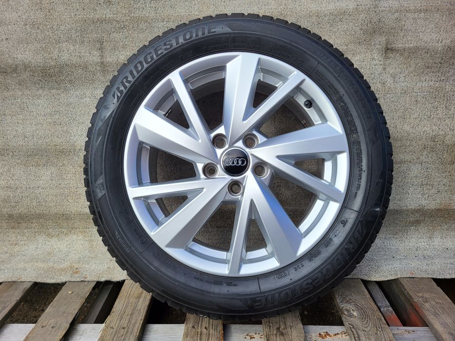 [K335] Koła zimowe 17 Cali 5x112 + Opony 215/55/17 6mm Audi Oryginał
