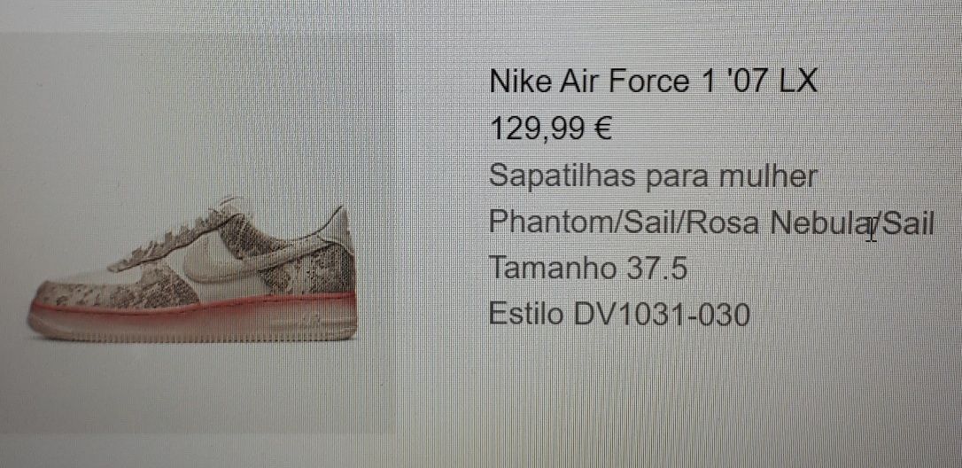 Sapatilhas mulher Air Force 1' 07