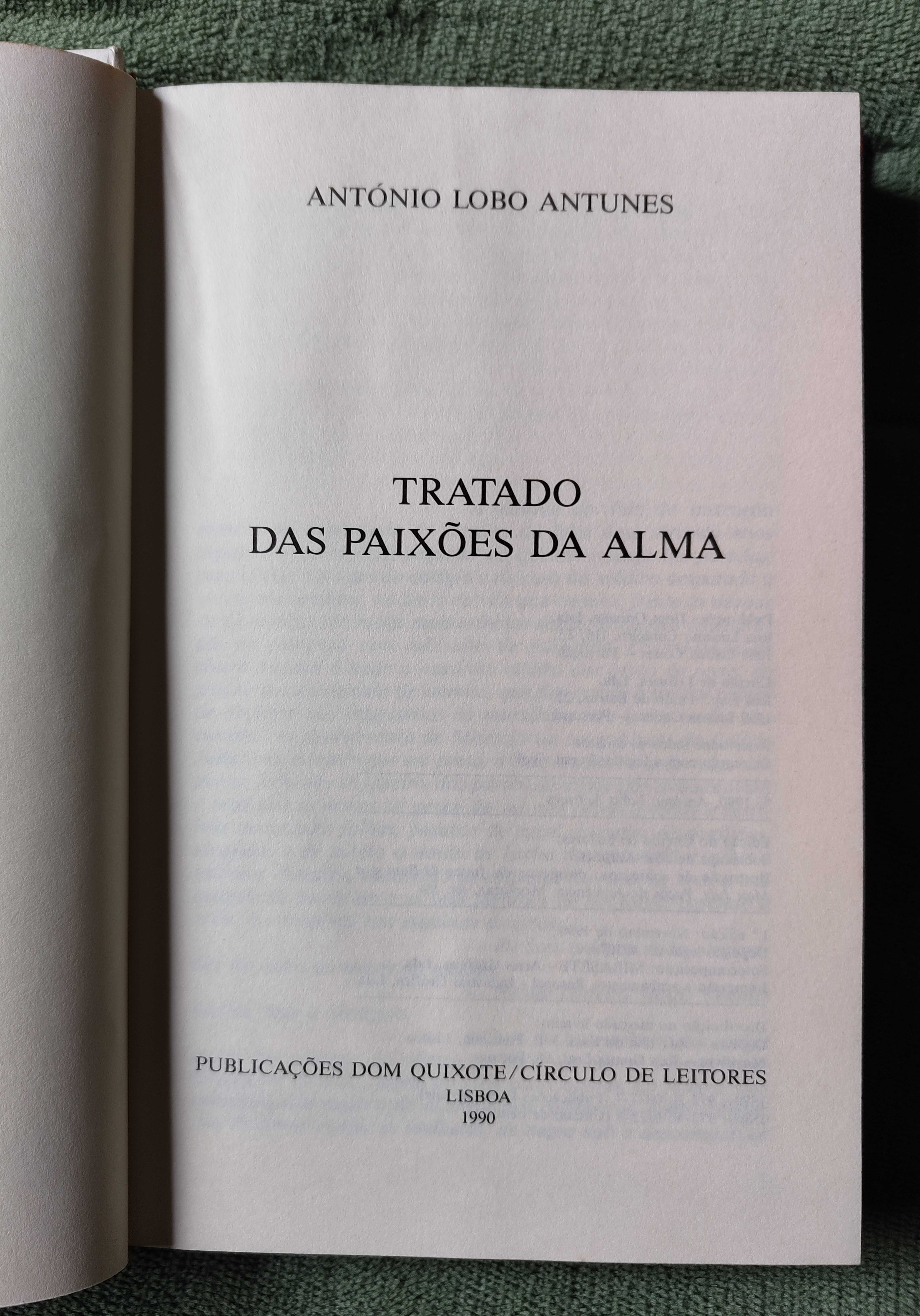 Tratado das Paixoes da Alma de Antonio Lobo Antunes