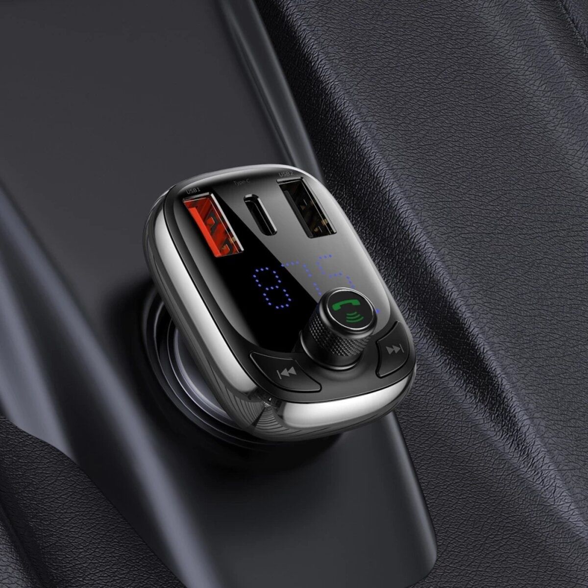 Автомобільне Зарядне FM Модулятор Baseus S-13 QC4.0