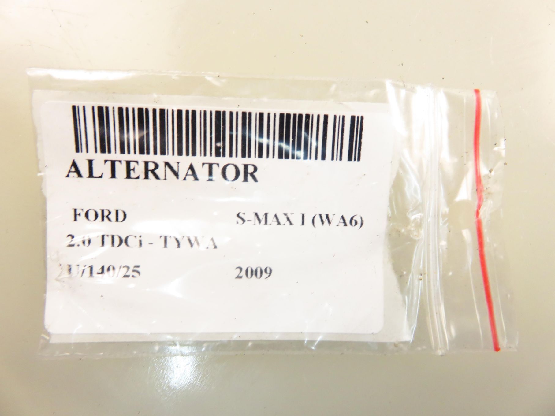 ALTERNATOR FORD S-MAX I (WA6) 2.0 TDCi 6G9N10300XC 0121615009