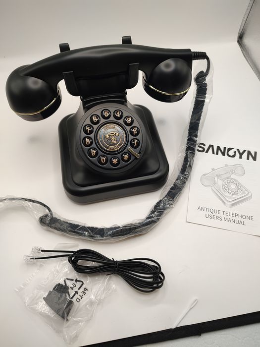 Telefon stacjonarny w stylu retro marki Sangyn