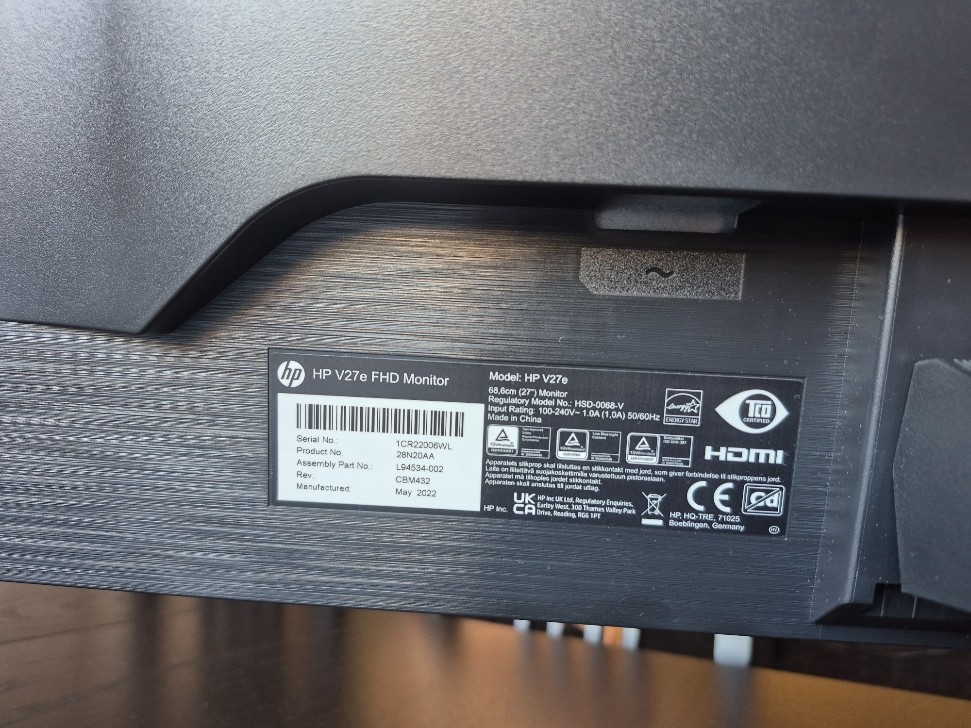 HP FHD Monitor V27e
