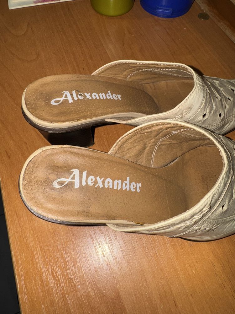 Босоножки кожаные Alexander сабо шлепанцы шлепки
