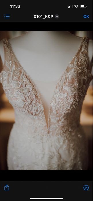 Suknia ślubna rybka