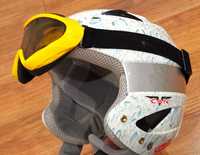 Kask narciarski XS dla dziecka z goglami gogle