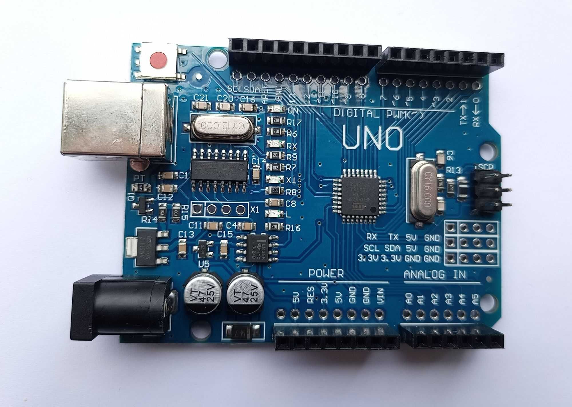 Контроллер Arduino Uno ATmega328 32 kB flash 2 kB RAM 2 kB EEPROM
