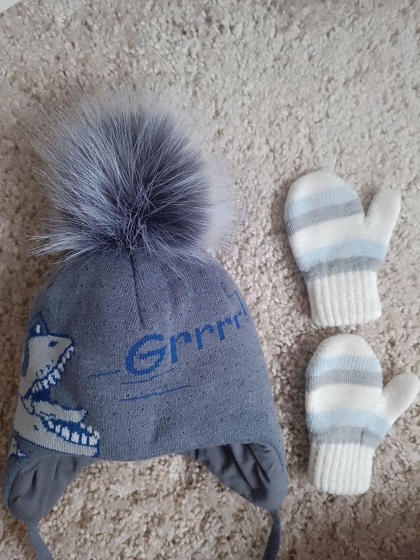 Зимняя термо шапка + рукавички в подарок
